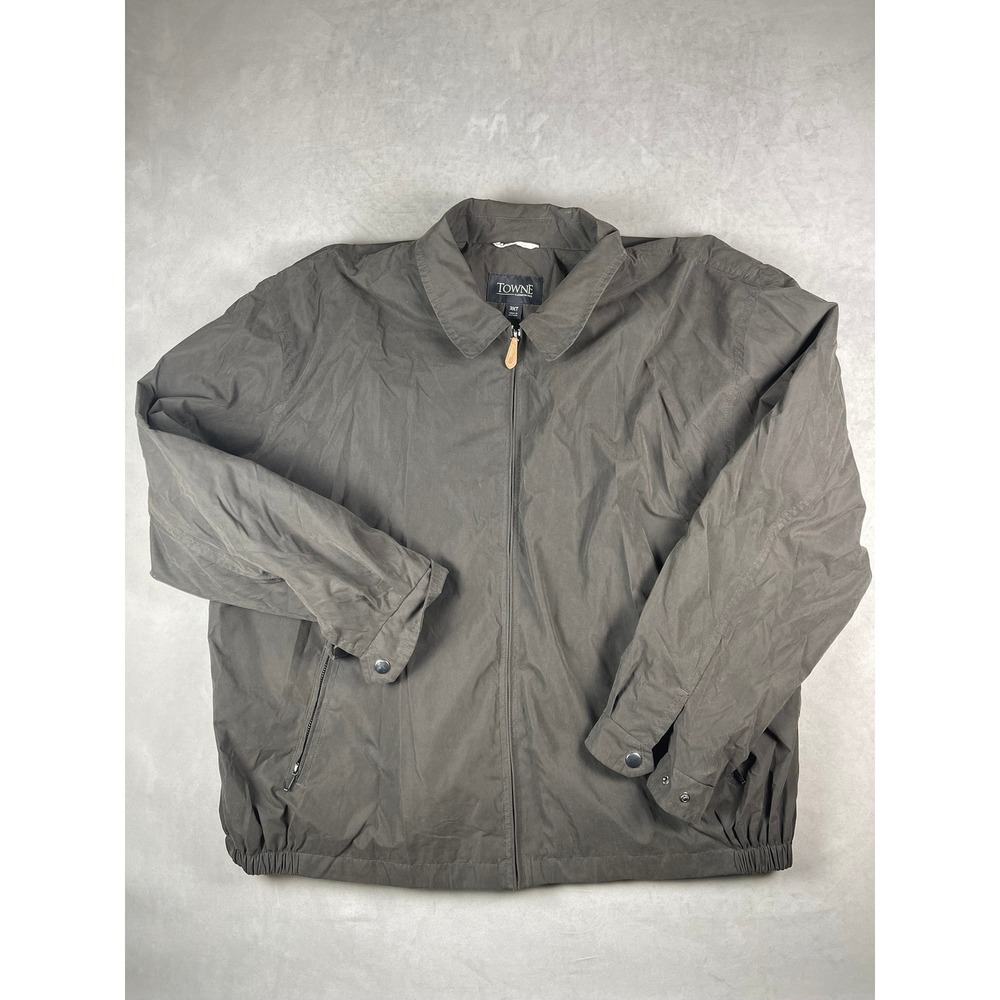 Towne by London Fog Mens 3XT Charcoal Gray Harrington Jacket Mesh Lined Full Zip
